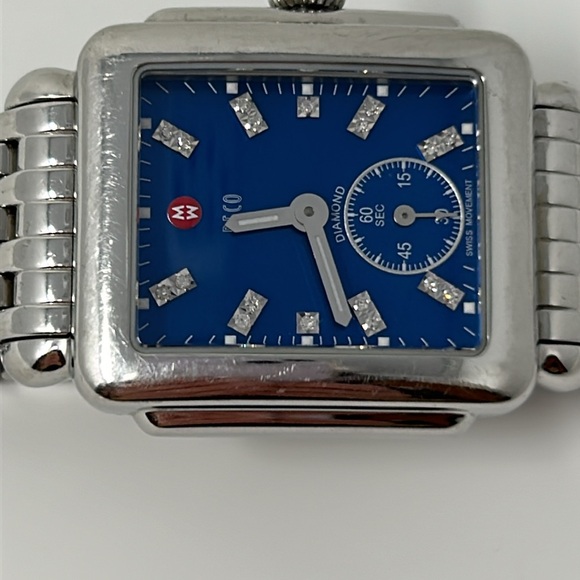 AUTHENTIC Michele Diamond Deco blue mother of pearl watch - Picture 13 of 14